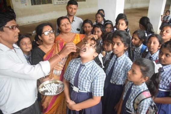 Deworming day observed across Tripura schools Deworming day observed across Tripura schools