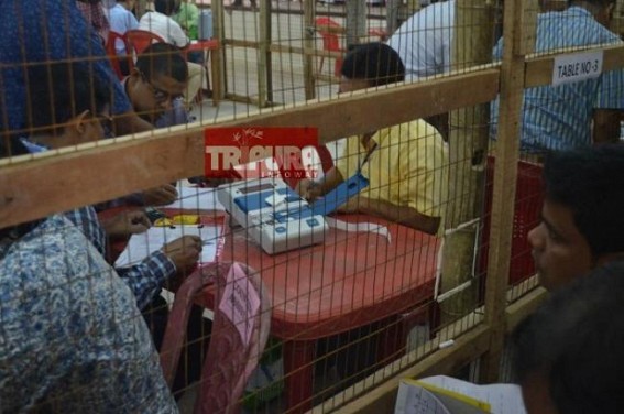 Error-full Election trend continues to tense Tripura : 24 VVPAT machines not-functioning on Vote Counting day of Badharghat by-election Error-full Election trend continues to tense Tripura : 24 VVPAT machines not-functioning on Vote Counting day of Badharghat by-election