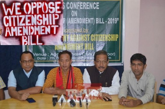 CAB leading tension in Northeast state Tripura : Regional parties called for Tripura-Strike from December 9 for uncertain time