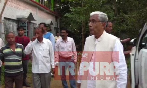 Attack incident on CPI-M members on moving bus by BJP at Khayerpur : Manik Sarkar met victims
