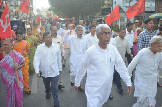 CPI-M staged protest demanding Re-Poll in West Tripura CPI-M staged protest demanding Re-Poll in West Tripura