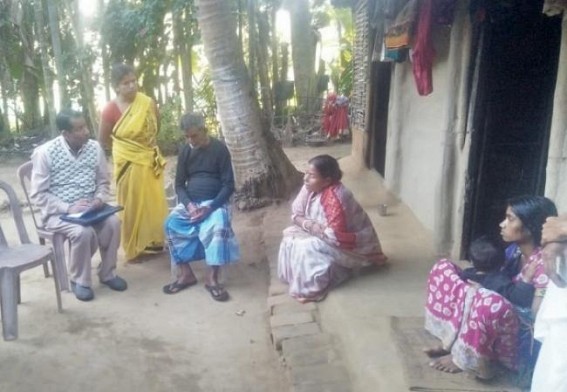 Opposition CPI-M party leaders met suicidal victim vegetable seller’s family Opposition CPI-M party leaders met suicidal victim vegetable seller’s family