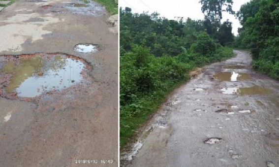 Statewide roadways' pathetic condition turning lives deplorable in monsoon in Tripura