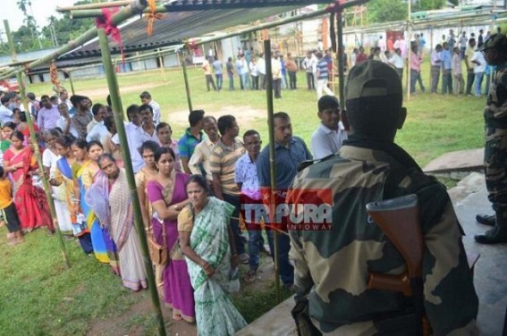 Tripura ahead in voting rate among 4 poll bound states, 54.35% voter turnout till 2 PM : Kerala 45.17%, UP 22.90%, Chhattisgarh 43.36% Tripura ahead in voting rate among 4 poll bound states, 54.35% voter turnout till 2 PM : Kerala 45.17%, UP 22.90%, Chhattisgarh 43.36%