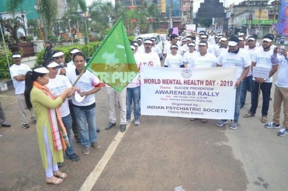 World Mental Health Day observed in Tripura, Minister Santana Chakma participated in Awareness Rally 