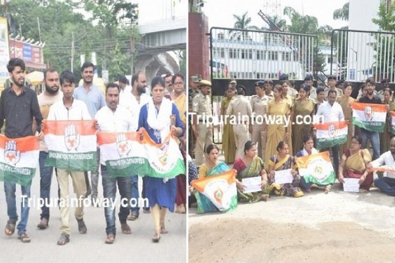 Congress gheraoed Police HQ demanding immediate arrest of Rapists in Battala-auto Gangrape incident, Congress warned â€˜Biggerâ€™ movement