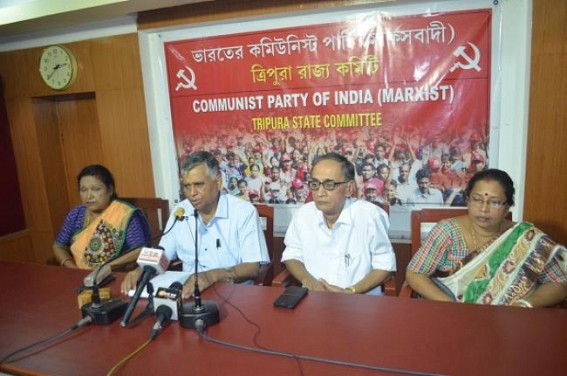 Bishalgrah CPI-M Party Office attack : No arrest yet amid CCTV evidence, CPI-M hits Police