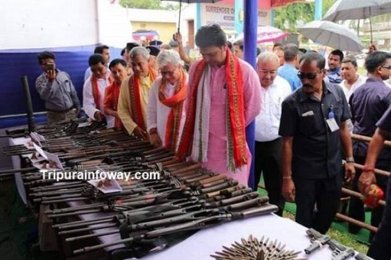 88 NLFT rebels surrender in Tripura