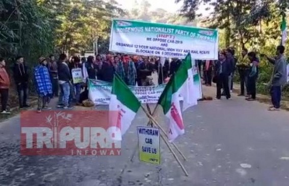 INPTâ€™s Protests over CAB halts Railway, National Highway in Tripura