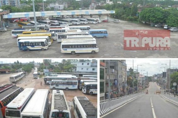Transport Services paralyzed across Tripura due 24 Hours Lockdown : Question raised over Scientific Validity of Sunday Lockdown
