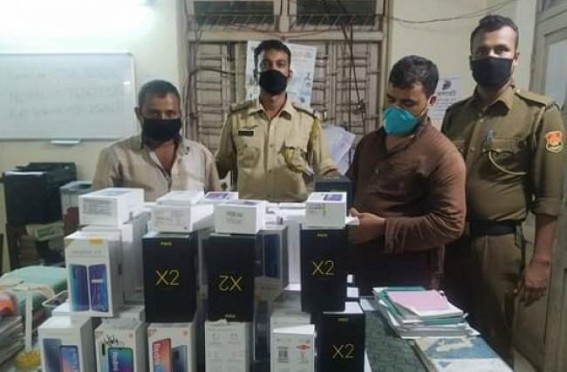 2 thieves arrested with 77 mobile sets 2 thieves arrested with 77 mobile sets