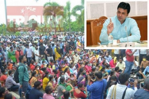 CM Biplab Deb's meeting with 10323 teachers today : Teachers to demand 'Permanent Jobs along with Die-in-Harness Jobs for dead teachers family members', No Phase-Wise Jobs 