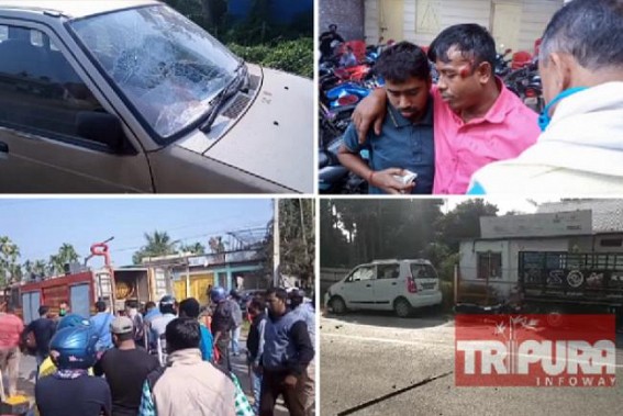 Attack on Journalist, CPI-M Leader, Activists at Khayerpur during a Convention : Opposition leader's house Vandalized, Car Broken, Many were injured, hospitalized Attack on Journalist, CPI-M Leader, Activists at Khayerpur during a Convention : Opposition leader's house Vandalized, Car Broken, Many were injured, hospitalized