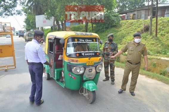 3 days Lockdown : Securities in Tripura, Traffic Police continue tight checking of road-goers