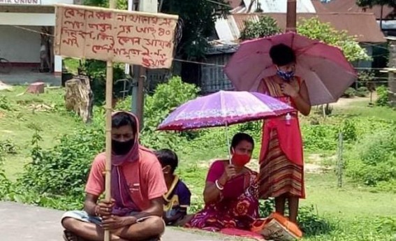 Man protesting with family for ration in Tripura goes viral in social media