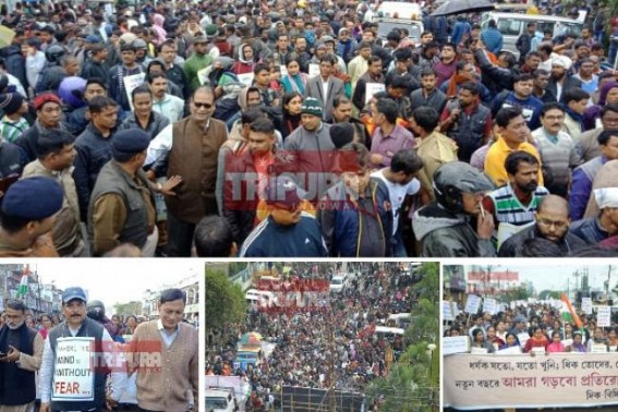Breaking fear-factors of BJP's 21 months, Public beyond Political identities joined Sudip Barmanâ€™s Non-Political rally in Agartala, created â€˜historyâ€™