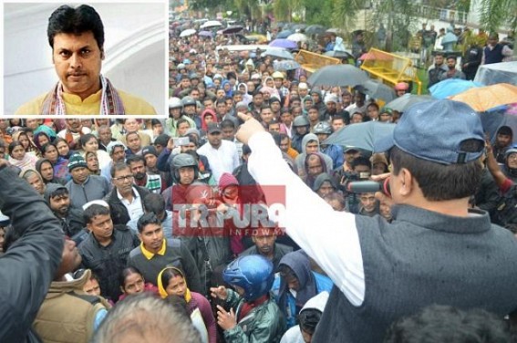 Sudip Barman’s popularity rattles Biplab Deb, Statewide attacks reported : Petrol bomb thrown in house of rally participants in Bishalagrh Sudip Barman’s popularity rattles Biplab Deb, Statewide attacks reported : Petrol bomb thrown in house of rally participants in Bishalagrh