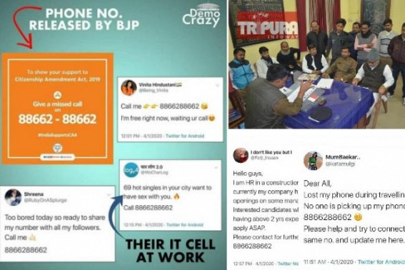 BJP goes Desperate to get missed calls for CAA : Missed call Numbers for Netflix, Lonely Hearts and CAA are same 8866288662 ! Congress activist arrested after giving alert to public about 'hacking' possibilities