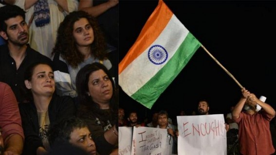 Bollywood condemns JNU attack with peaceful protest Bollywood condemns JNU attack with peaceful protest