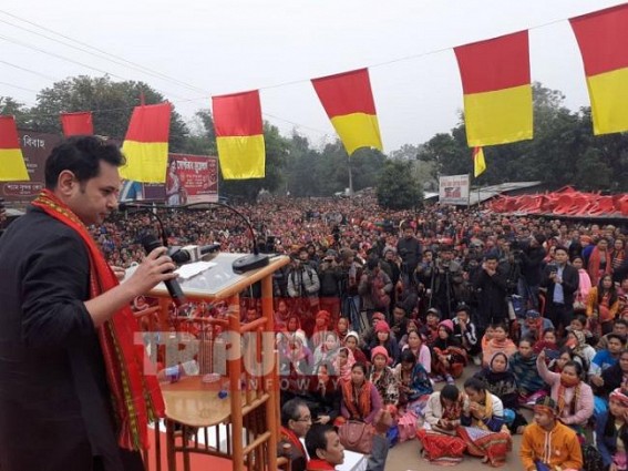 Anti-BJP waves rattle BJP's 22 months rule : After Sudip Barman's massive rally, CPI-M's mass movement, Pradyot Manikya's massive anti-CAA protests rally signals ending BJP's rule Anti-BJP waves rattle BJP's 22 months rule : After Sudip Barman's massive rally, CPI-M's mass movement, Pradyot Manikya's massive anti-CAA protests rally signals ending BJP's rule