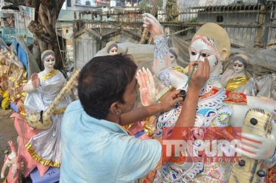 Preparations for Saraswati Puja on peak in Tripura Preparations for Saraswati Puja on peak in Tripura