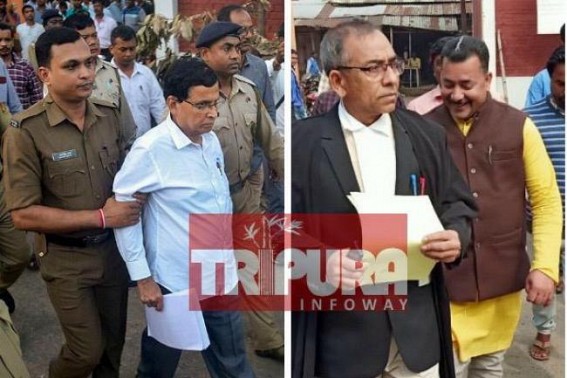 Tripura Police under tainted ADGP Rajib Singh : Badal Chowdhury treated like criminal, but actual criminal MLA Krishnadhan Das treated like VIP in Court