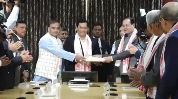 Assam CM receives high-power Clause six committee report Assam CM receives high-power Clause six committee report