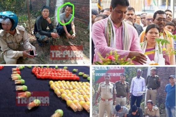 Breaking News !!! Narcotics smuggling nexus run by Tripura BJP exposed : Minister Santana Chakma’s personal bodyguard nabbed by Police with Drugs, massive Drug Smuggling Network by BJP Ministers, MLAs Statewide behind ‘Nesha-Mukt’ Drama Breaking News !!! Narcotics smuggling nexus run by Tripura BJP exposed : Minister Santana Chakma’s personal bodyguard nabbed by Police with Drugs, massive Drug Smuggling Network by BJP Ministers, MLAs Statewide behind ‘Nesha-Mukt’ Drama