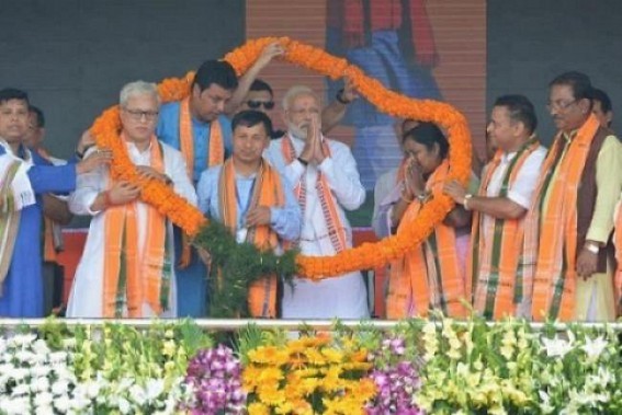 Double Engine raised 22% Tax in Tripura in 2019-20 : Tripura BJP Govt elevates Revenue Collection from Rs. 1950 crores to Rs. 2334 crores : Massive Tax Burdens on Public