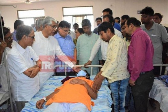 â€˜Section 144 for Corona-virus in state like Tripura is totally illogical ! Govt must bear all medical expenditure of injured Teachersâ€™, said Manik Sarkar after meeting police-beaten hospitalized 10323 Teachers