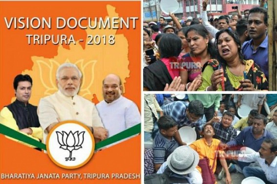 Tripura BJP’s pre-election Vision document’s massive fraud with 10323 Teachers creates turmoil in state : Biplab Deb led BJP Govt failed to provide 50000 Govt Jobs to unemployed, Job-Opportunity to each household, solve 10323 teachers problems Tripura BJP’s pre-election Vision document’s massive fraud with 10323 Teachers creates turmoil in state : Biplab Deb led BJP Govt failed to provide 50000 Govt Jobs to unemployed, Job-Opportunity to each household, solve 10323 teachers problems