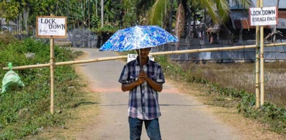 Tripura village erects 'lockdown barricade' to make people Tripura village erects 'lockdown barricade' to make people