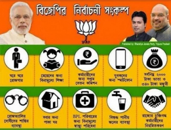 Tripura's massive unemployment spikes over 8 Lakhs : No 50000 Govt Jobs in 1st year, No 'Miss Call Jobs', 'No Free Smartphones', No new recruitments, BJP's vision document turned biggest FRAUD in State's Political history