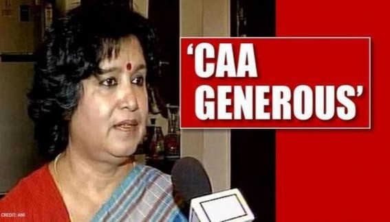 Cover atheist Muslims from neighbouring countries under CAA: Taslima Nasrin Cover atheist Muslims from neighbouring countries under CAA: Taslima Nasrin