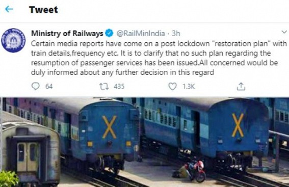 Top News agency report's claim on 'Railways to resume services from April 15' rejected by Indian Railway Ministry