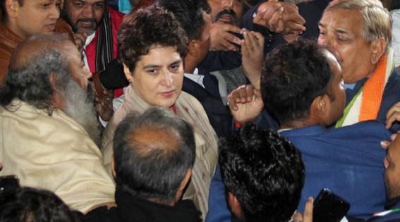 Arrest of UP Cong chief undemocratic: Priyanka Gandhi Arrest of UP Cong chief undemocratic: Priyanka Gandhi