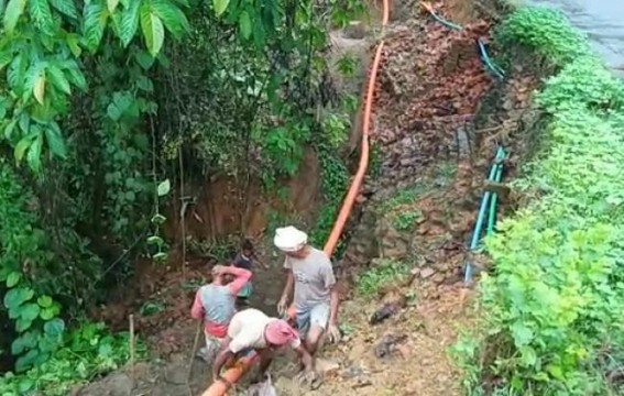 IDCL took initiative to repair damaged NH8 at Teliamura-Mungiyakami area