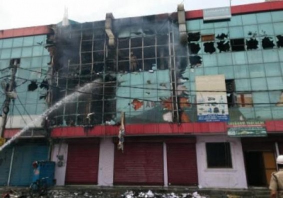 Fire at Azadpur's monastery, cooling ops under way Fire at Azadpur's monastery, cooling ops under way