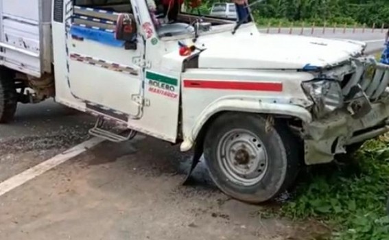 Reckless driver met with accident at Bishalgarh : 'He was carrying illegal stuffs', local alleged