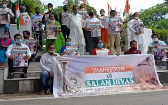 Saheed Salam Diwas : Tripura Congress protested over PM Modi’s China supporting statements Saheed Salam Diwas : Tripura Congress protested over PM Modi’s China supporting statements
