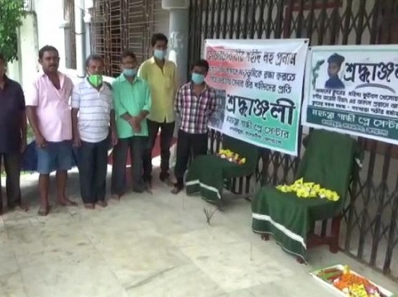 Mahatma Gandhi play center paid tribute to martyrs of Indo-China faceoff Mahatma Gandhi play center paid tribute to martyrs of Indo-China faceoff