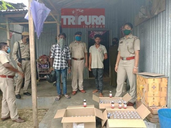 215 cough syrup bottles seized by West Agartala PS