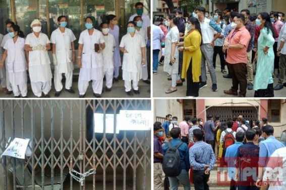 After Nurses, now Doctors raised question on Tripura Govtâ€™s failure to provide PPE to Medical staffs : Doctors are allegedly forced to Collect Samples without PPE, Protest hits over 2 months pending wages