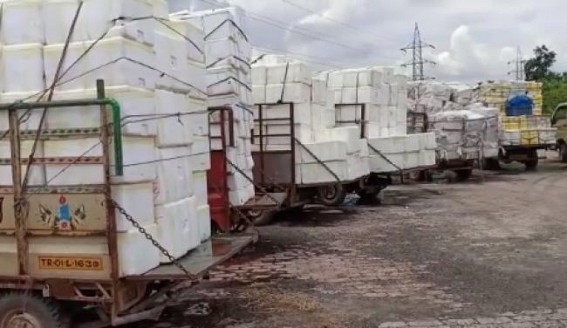 Fish-Imports from Bangladesh restored in Tripura : Over 38,000 Kilo Fish imported in one day Fish-Imports from Bangladesh restored in Tripura : Over 38,000 Kilo Fish imported in one day