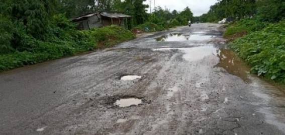 Agartala bypass road left in miserable shape Agartala bypass road left in miserable shape