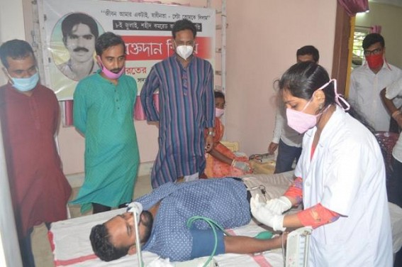 SFI organized blood donation camp, Observed martyrs day SFI organized blood donation camp, Observed martyrs day