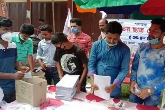Kailashahar : SFI distributed different study materials and medical equipment among poor children Kailashahar : SFI distributed different study materials and medical equipment among poor children