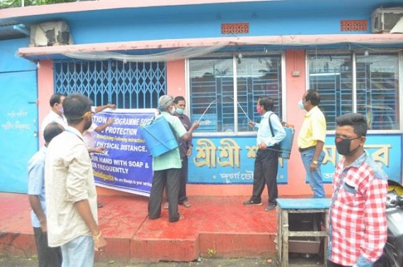Modi Fans Club sanitized temples, ATMs in Agartala Modi Fans Club sanitized temples, ATMs in Agartala