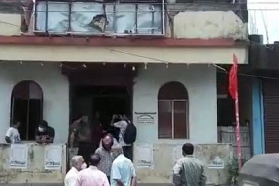 CPI-M's Badharghat office was set on fire CPI-M's Badharghat office was set on fire