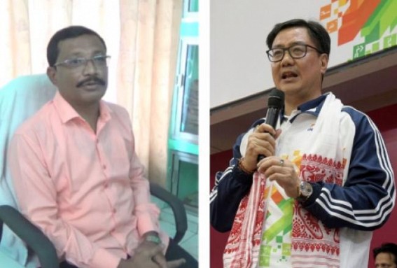 Tripura Sports Minister invites Kiren Rijiju to visit Tripura, sought infrastructural development in State